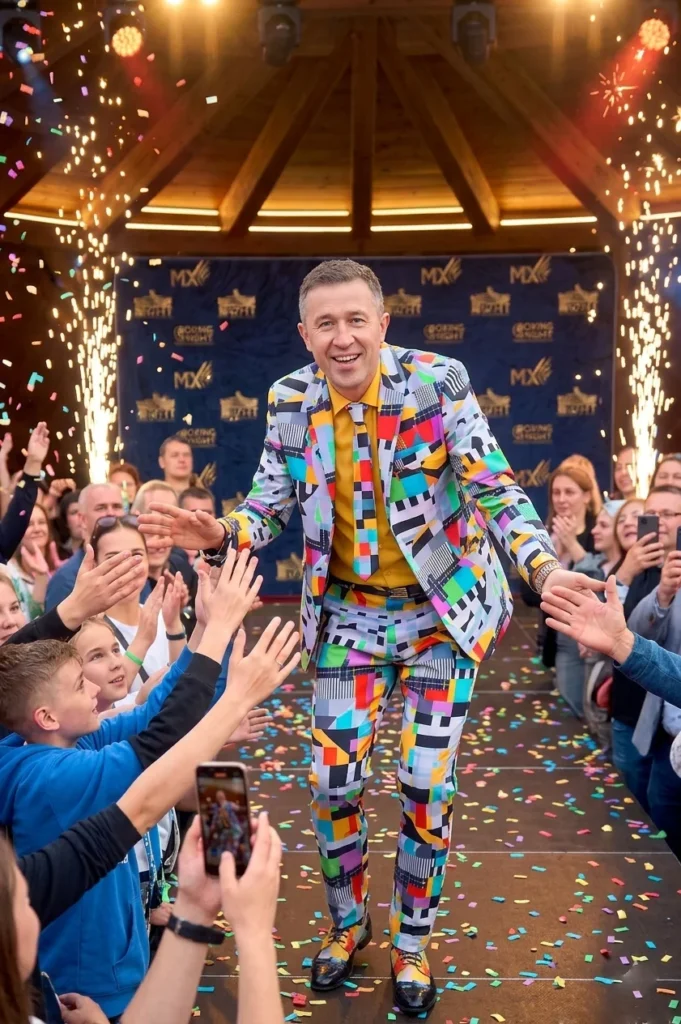 Bogdan Michalec podczas występu scenicznego dla dużej publiczności – interaktywne show na evencie