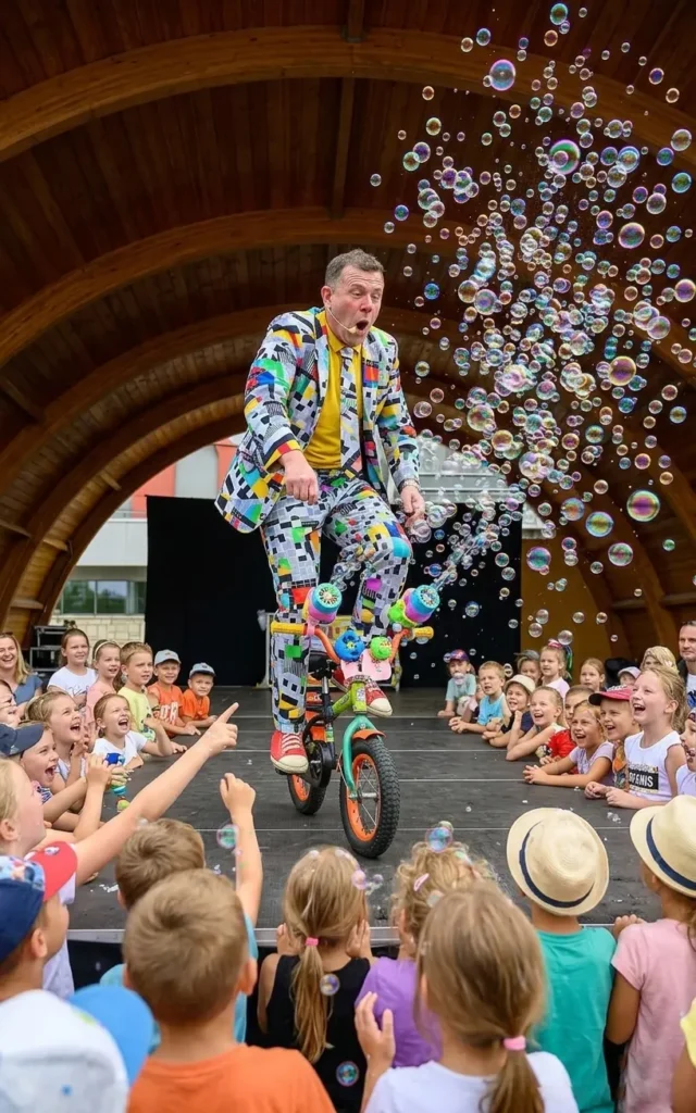 Wspólna zabawa dzieci i dorosłych podczas eventu